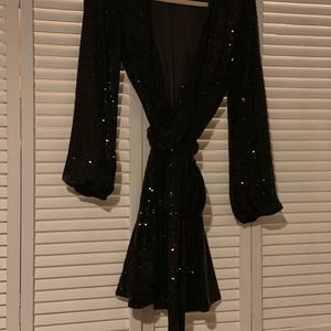 Giani Bini Sequined Wrap Dress M